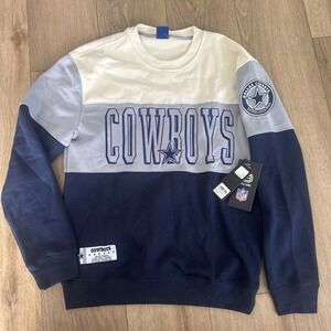 Dallas Cowboys NFC Ultra Game Throwback Retro Colorblock Sweatshirt Men Small